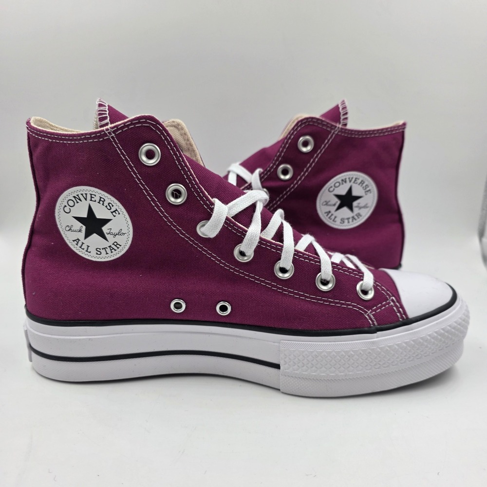 Converse Chuck Taylor All Star Lift Platform High Top Maroon Womens 9 A05471F - Picture 6 of 8
